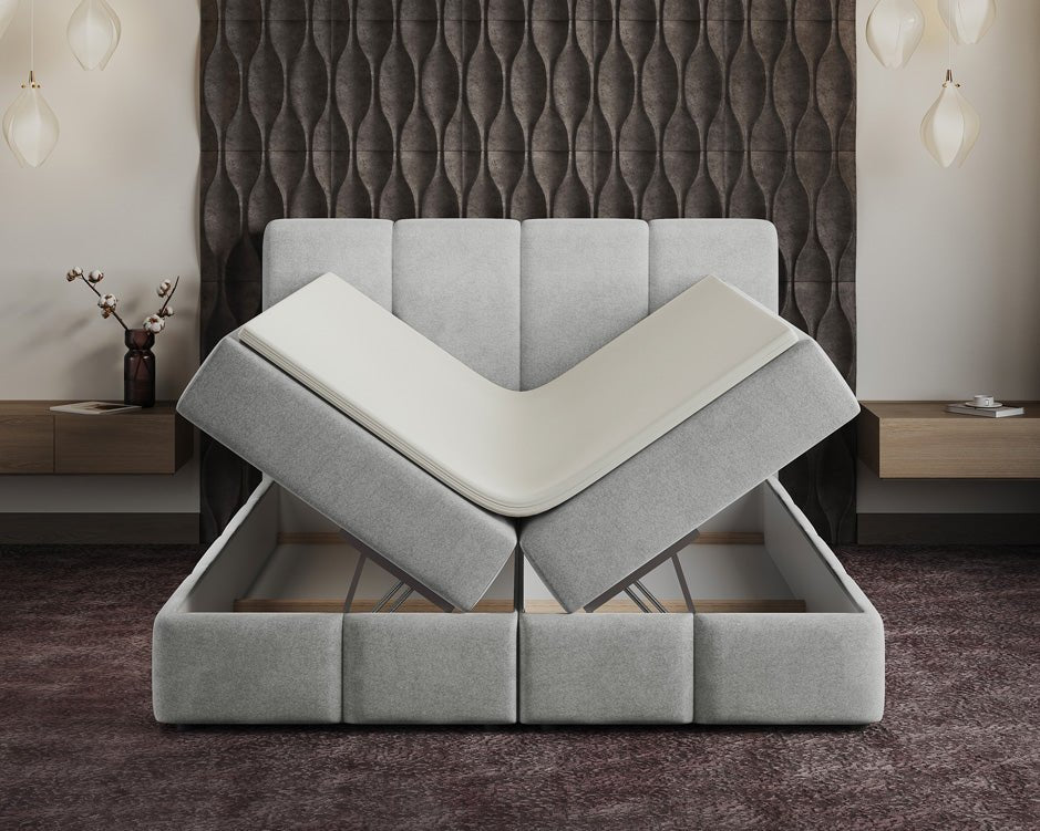 Boxspringbett Venedig Samt mat Stauraum