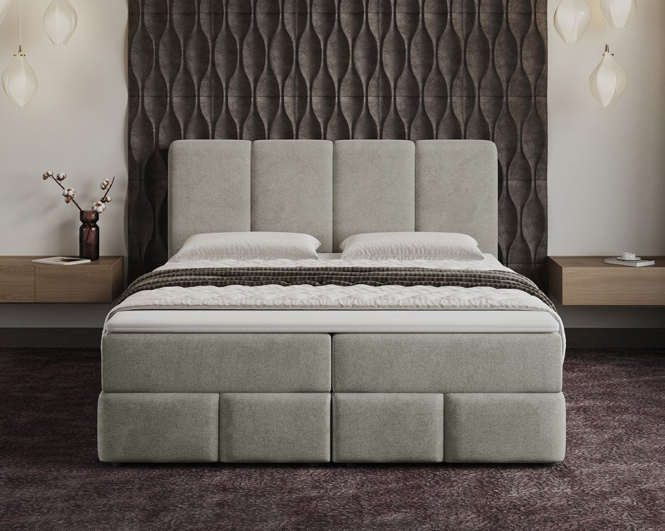 Boxspringbett Venedig Samt mat Stauraum