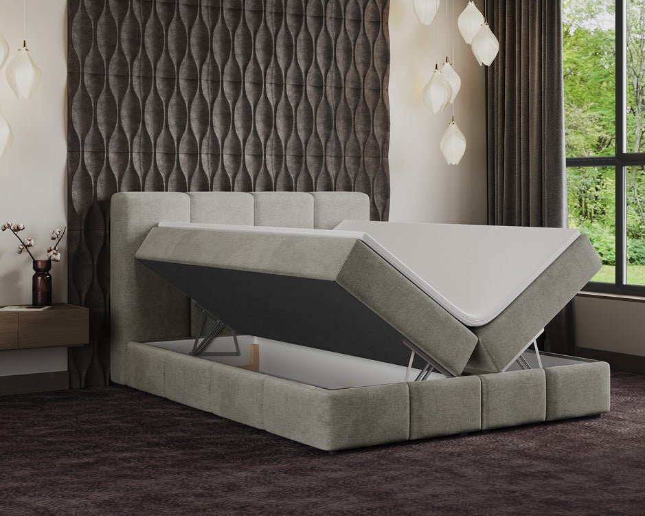 Boxspringbett Venedig Samt mat Stauraum