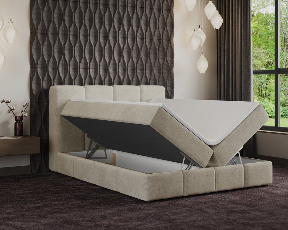 Boxspringbett Venedig Samt mat Stauraum