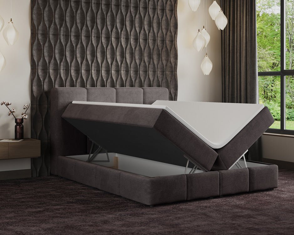 Boxspringbett Venedig Samt mat Stauraum