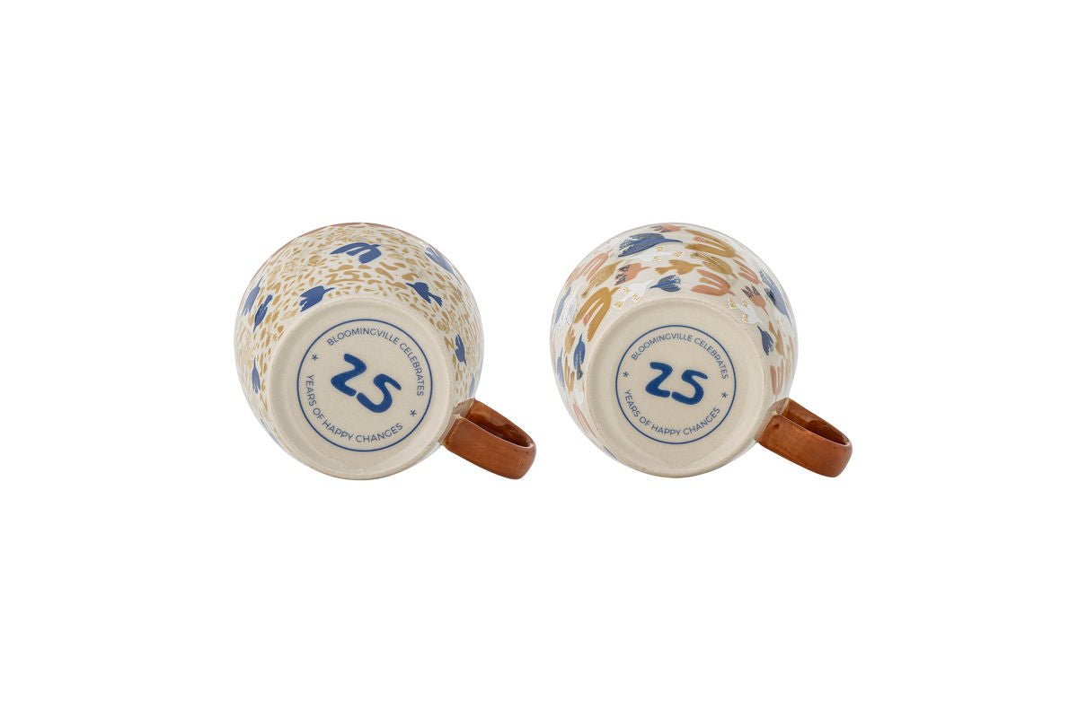 Becher-Set Salen – Buntes Steingut (2-teilig)