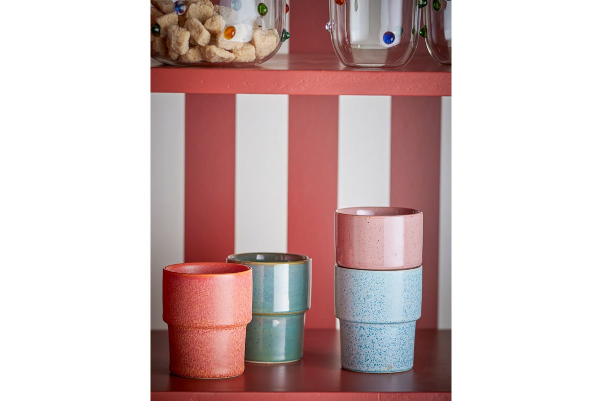 Becher-Set Marola – Faarweg Steingutt (4-Deel)