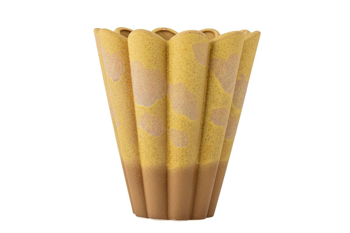 Vas „Yellow Brülé“ – aus Steingut