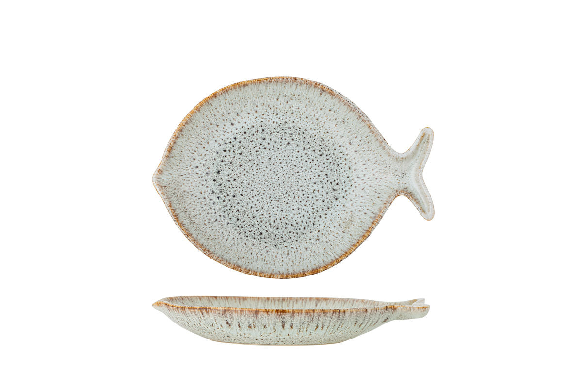Servierplatte Marina – Steingut in Fischform