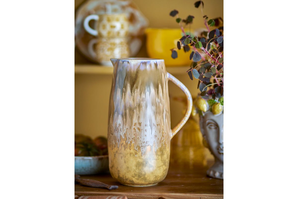 Krug Maris – Steingutt mat reaktiver Glasur a Buedemfaarwen