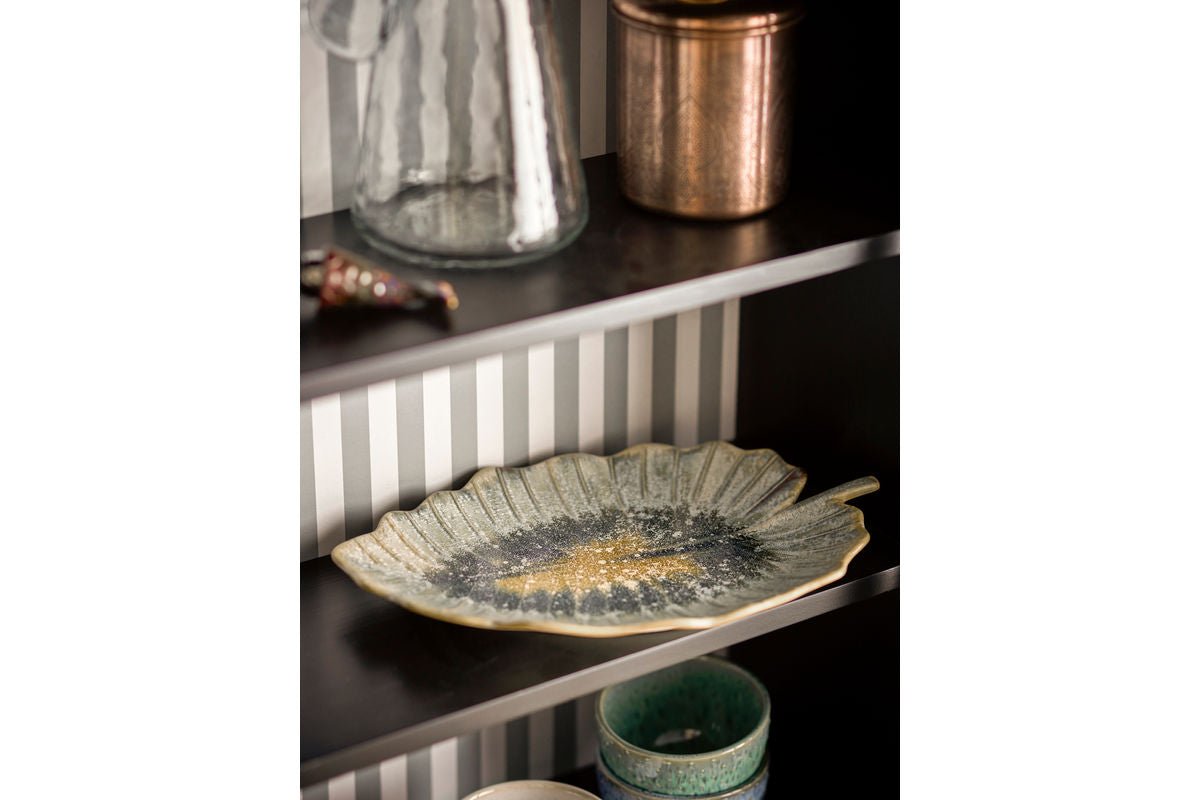 Servierplack Sunae - aus Steingutt gemaach - Blatform