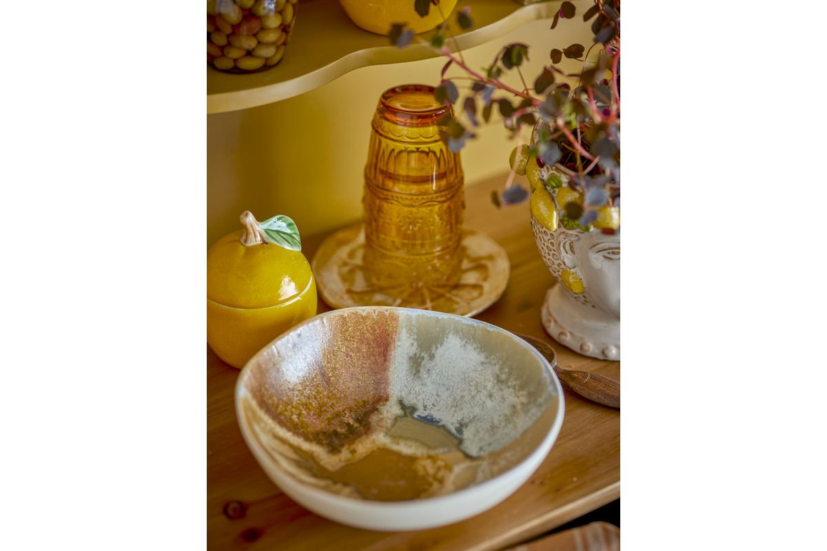 Schalen-Set „Limone“ – Gelbes Steingut (4-teilig)