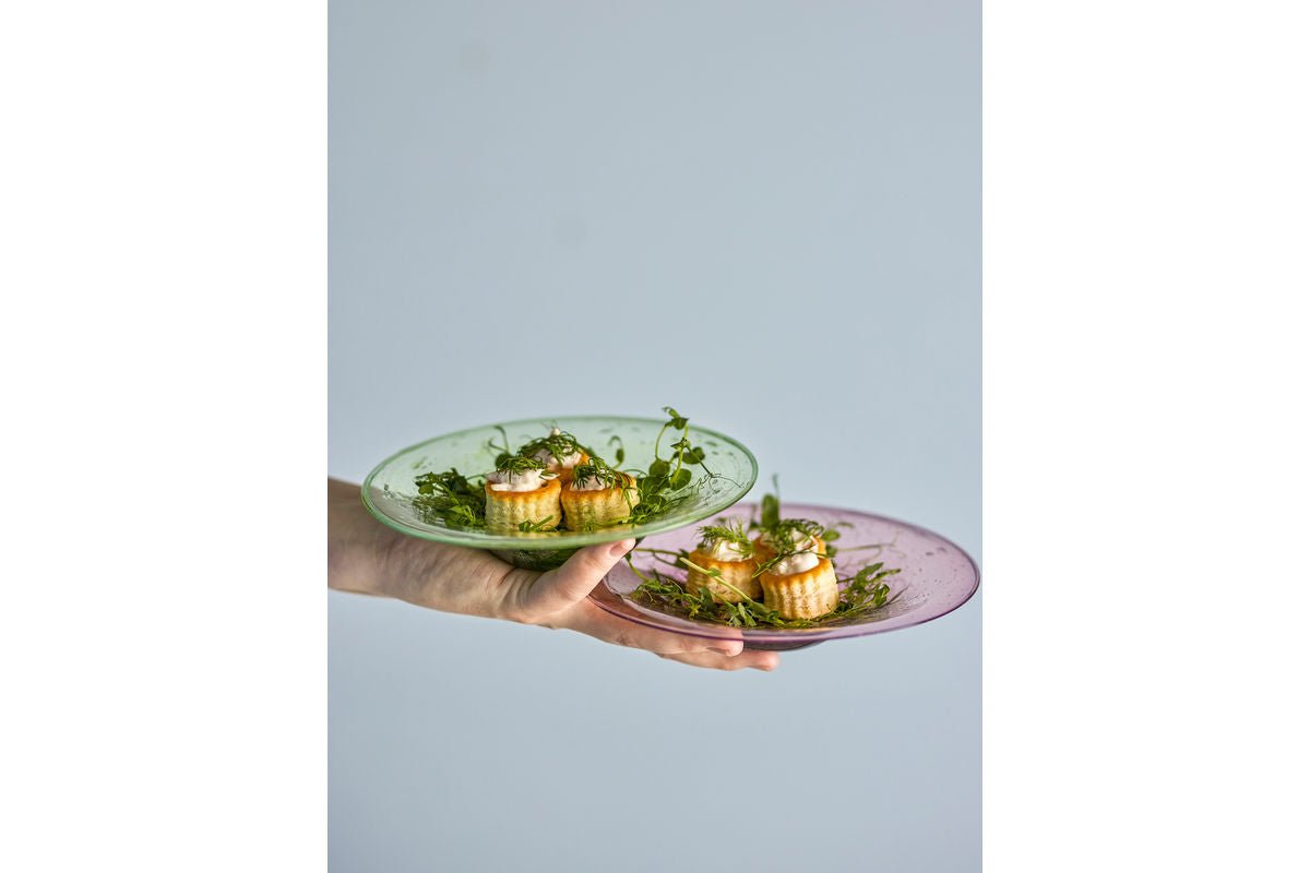 Teller-Set „Arimo“ – Faarweg Glas (2-Deel)