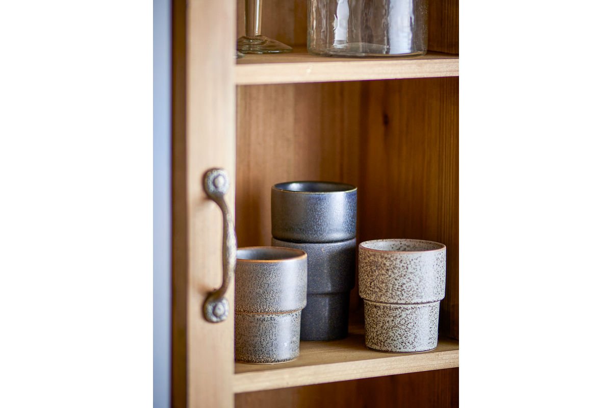 Becher-Set Varnö – Brong Steingut (4-Deel)