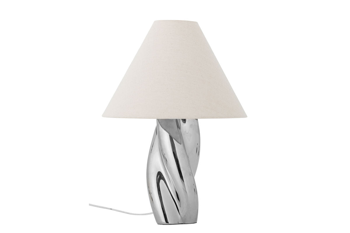 Dëschlampe Astro - versilvert Steingut