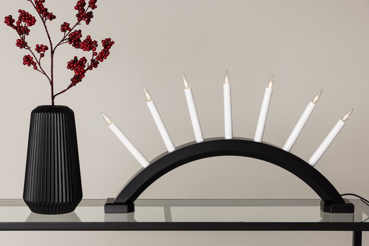 Chrëschtdekoratioun Elira - Adventskandelaber mat 7 Kerzen