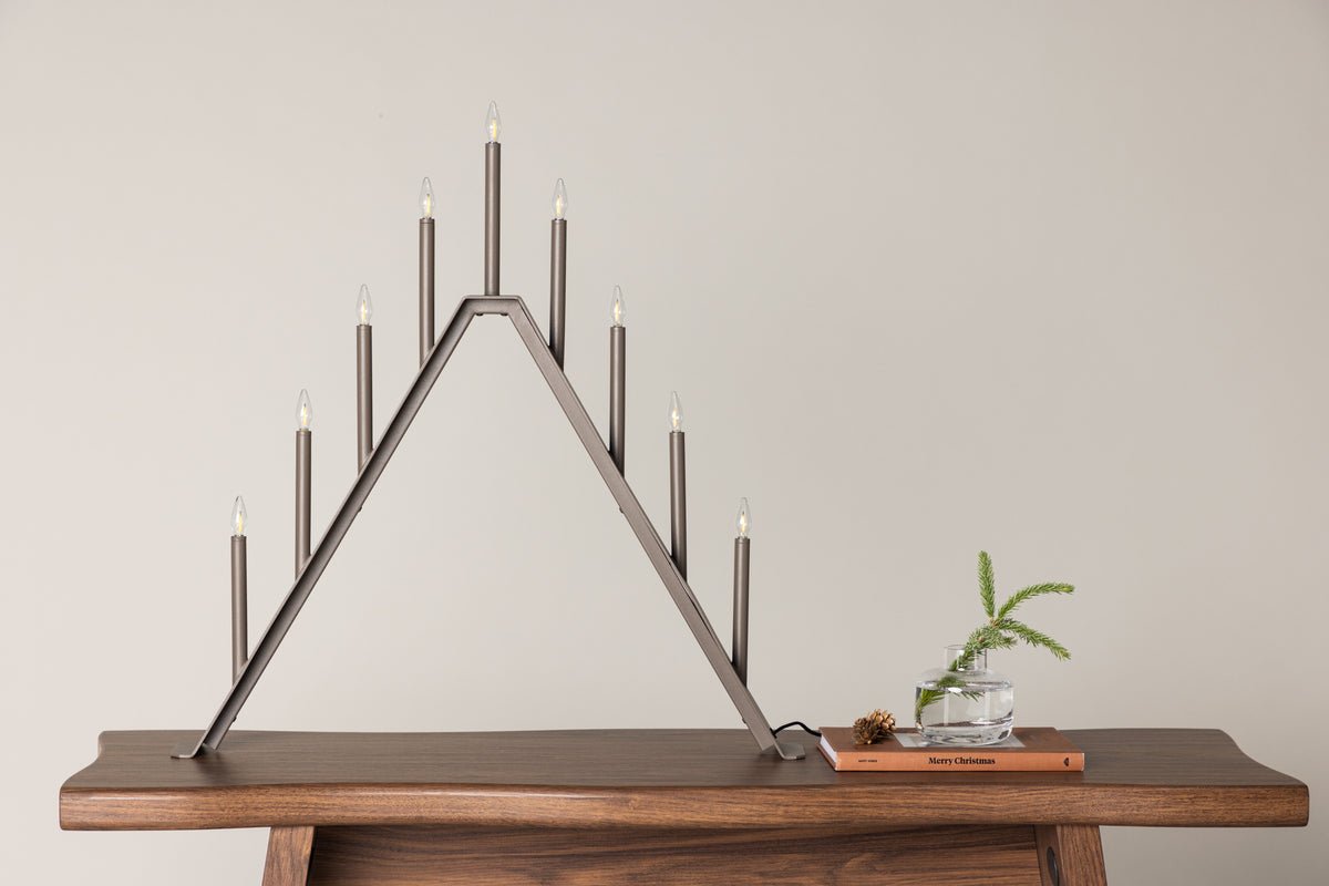 Chrëschtdekoratioun Lori - Adventskandelenhalter mat 9 Kandelën