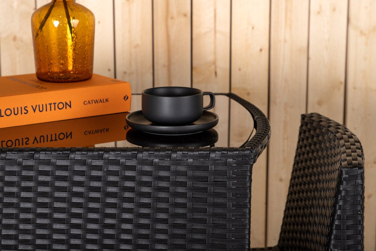 Balkonset Bob - a wahlweis schwaarzem oder groem Rattan