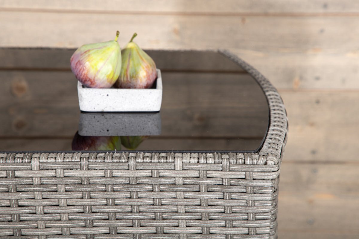 Balkonset Bob - a wahlweis schwaarzem oder groem Rattan