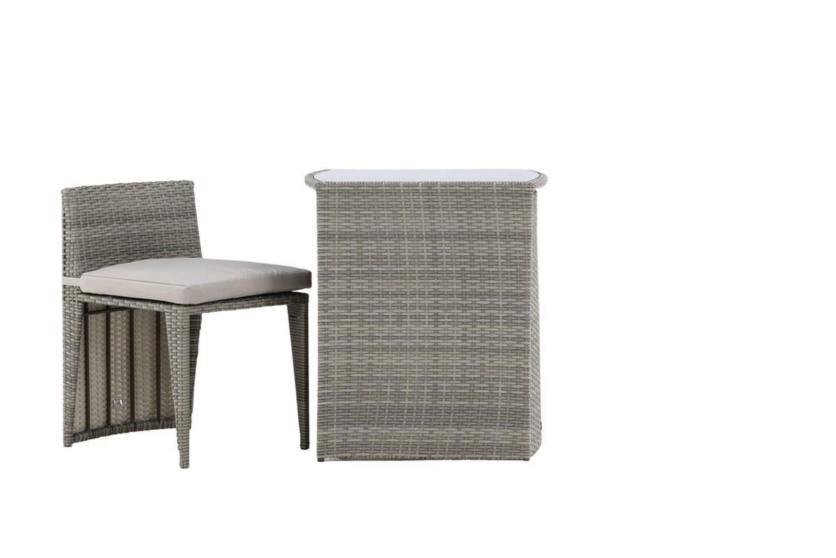 Balkonset Bob - a wahlweis schwaarzem oder groem Rattan