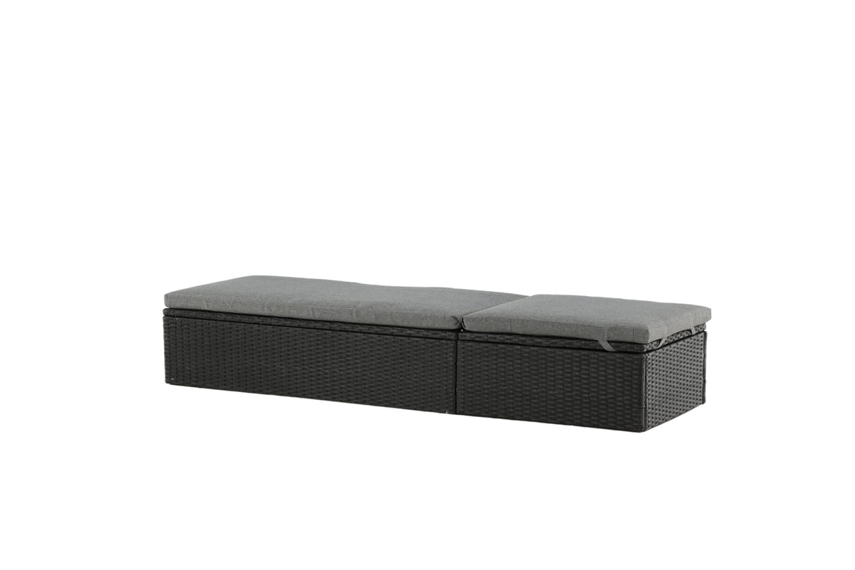 Gaartesonneligg Dakar - inklusiv groem Këssen an verstellbarer Récklehne