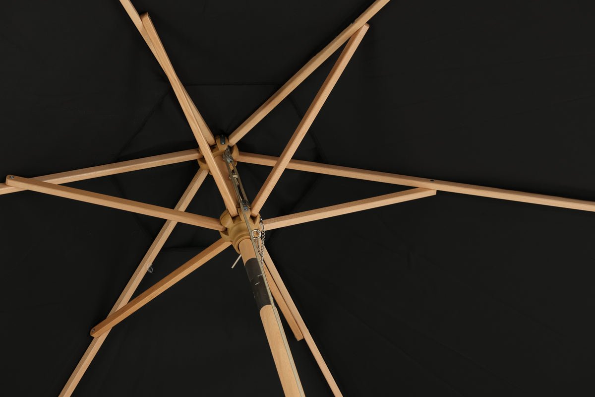 Garten Sonnenschirm Valenza – Ø250 cm in Schwarz oder Weiß