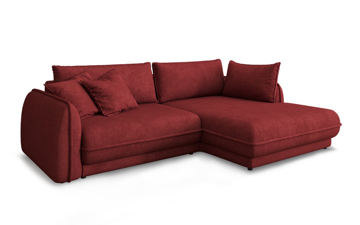 Designer Sofa Mojave II Stoff mat Schloffunktion an Stauraum