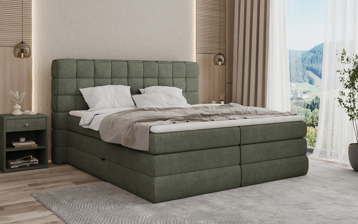 Boxspringbett Trama mit Stauraum in Stoff