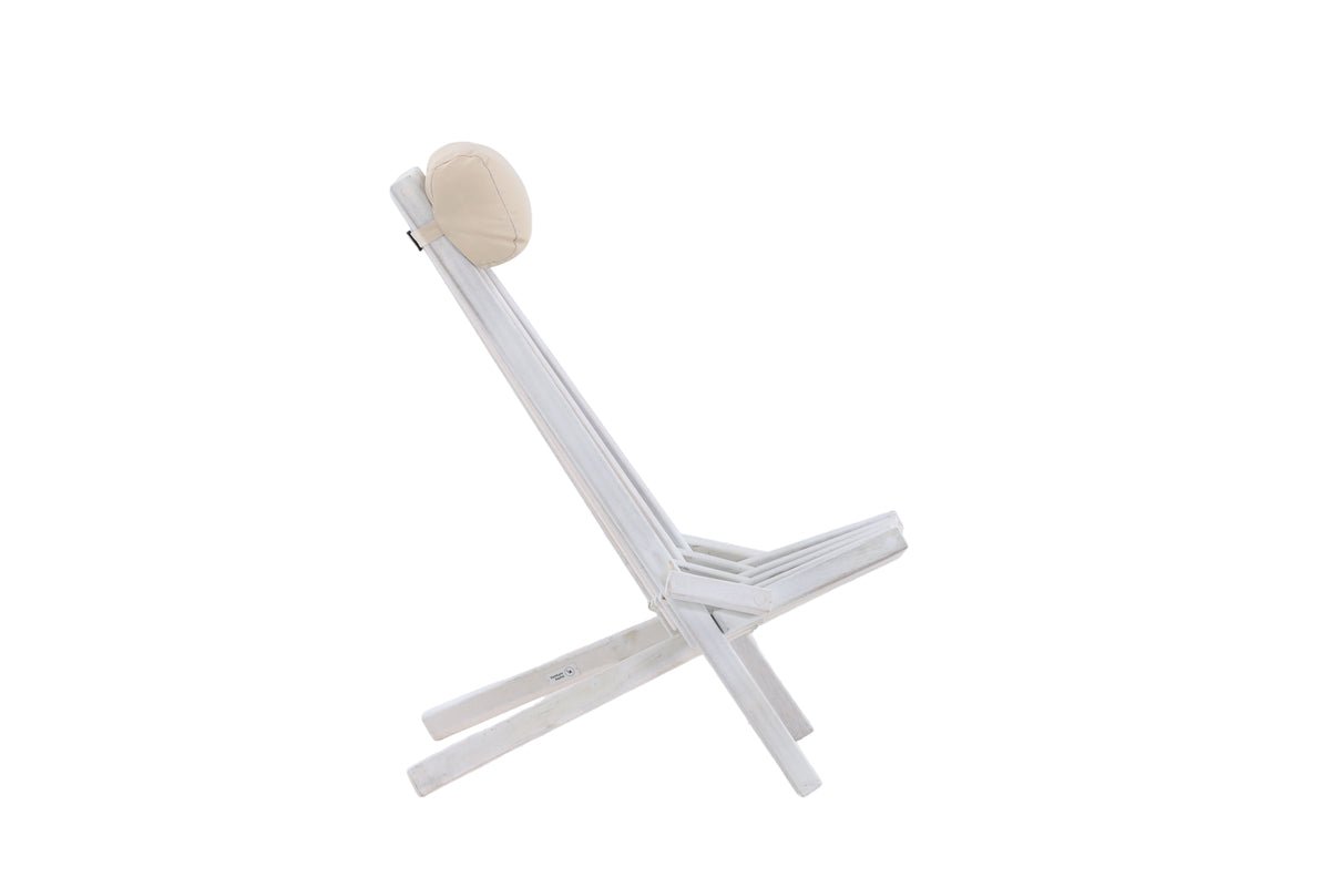 Garten-Loungesessel Active - aus Akazienholz an Wäiss