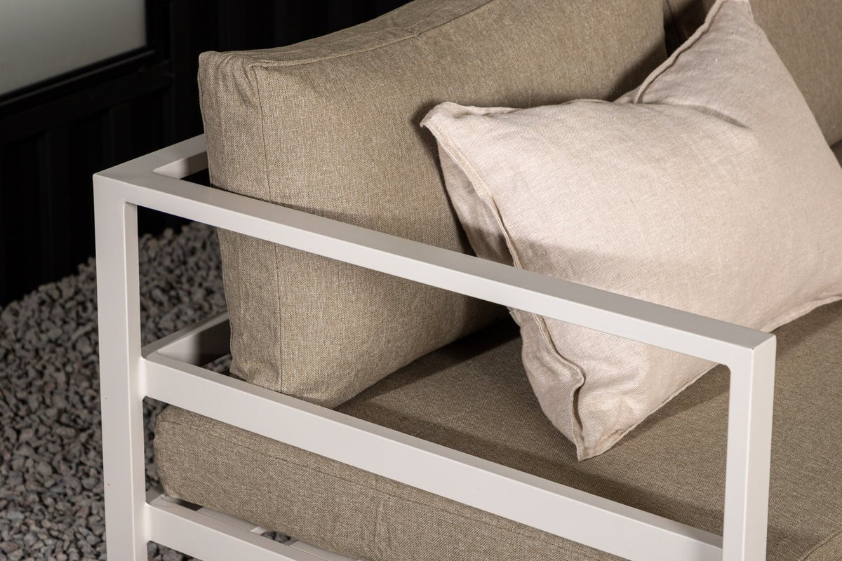 Gartebänk Modul Borelio - An beige oder brong Aluminium