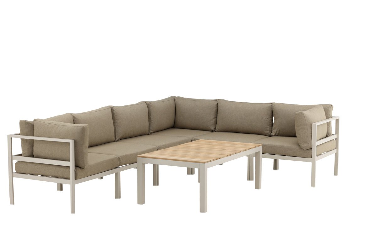 Gartebänk Modul Borelio - An beige oder brong Aluminium