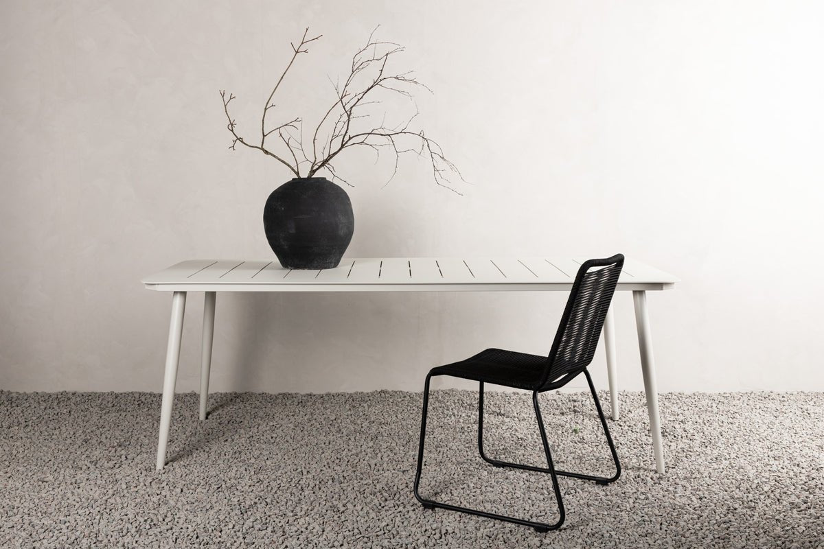 Gartentisch Imani - rechteckegen, beige Iessdësch aus Aluminium