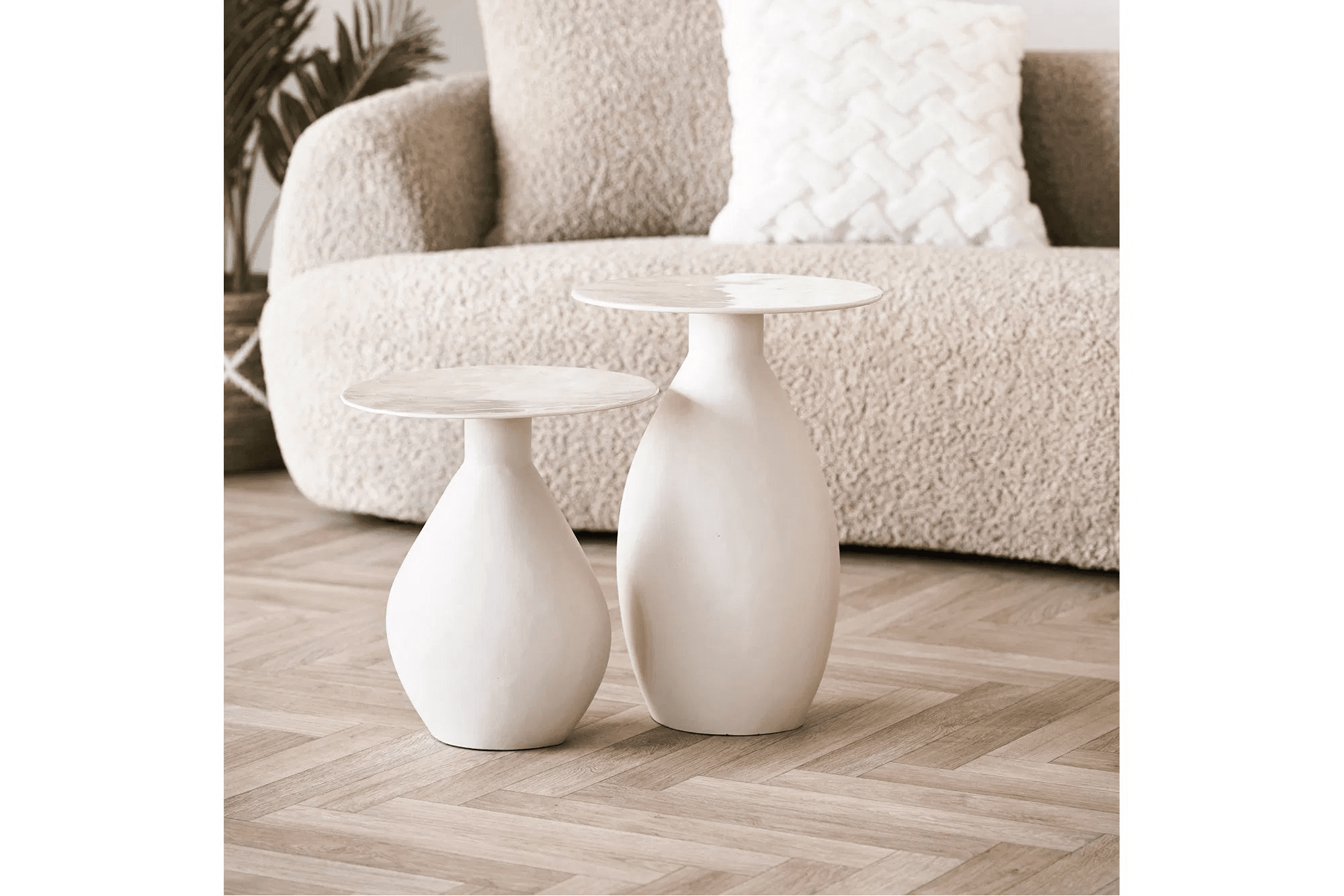 Beistelltisch Iskavia – aus Metall mat Emaillebeschichtung (kleng)