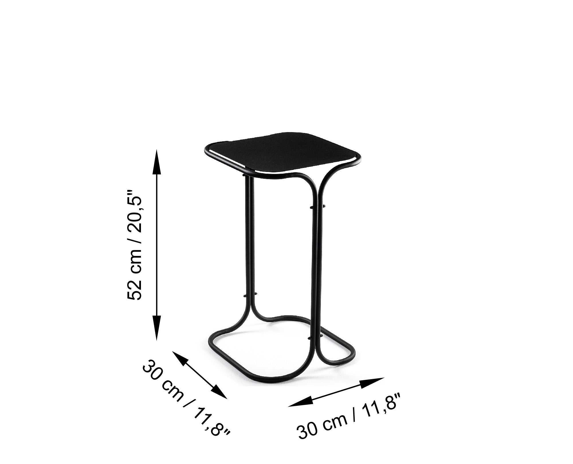 Couchtisch Orento – Mat schwaarzem Metallgestell