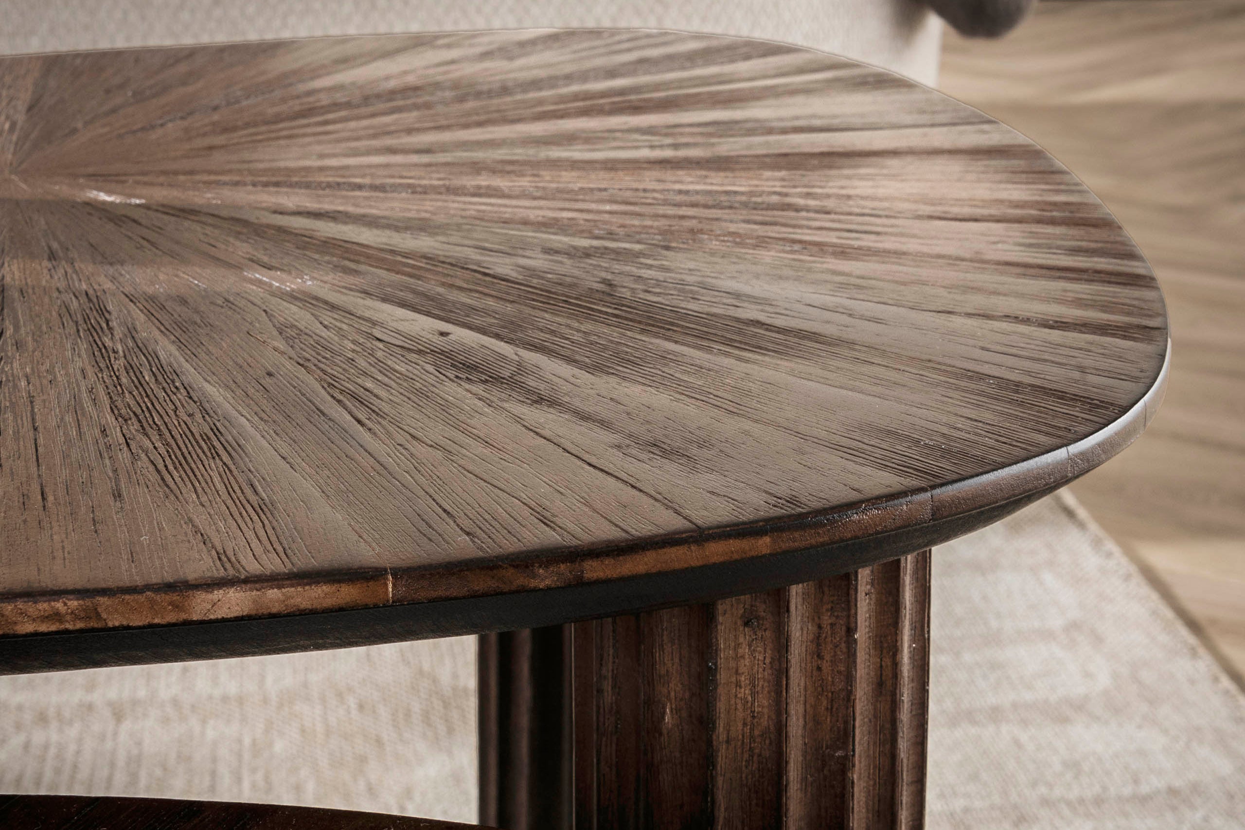 Couchtisch Kivara - 2er Set aus hochwertigem Teakholz im Viereck-Design