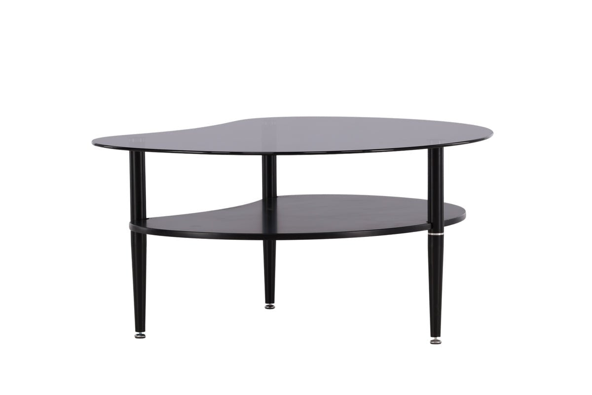 Couchtisch Amila - mat schwaarzer Glasplack