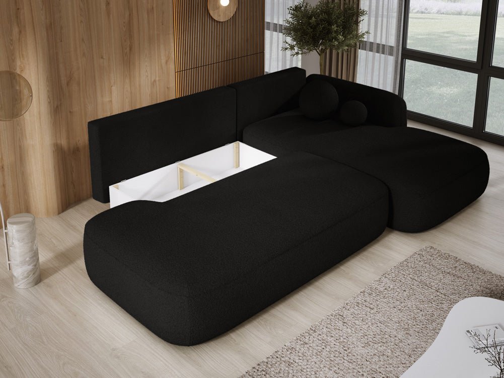 Canapé designer Babu Bouclé avec fonction couchage et rabattable