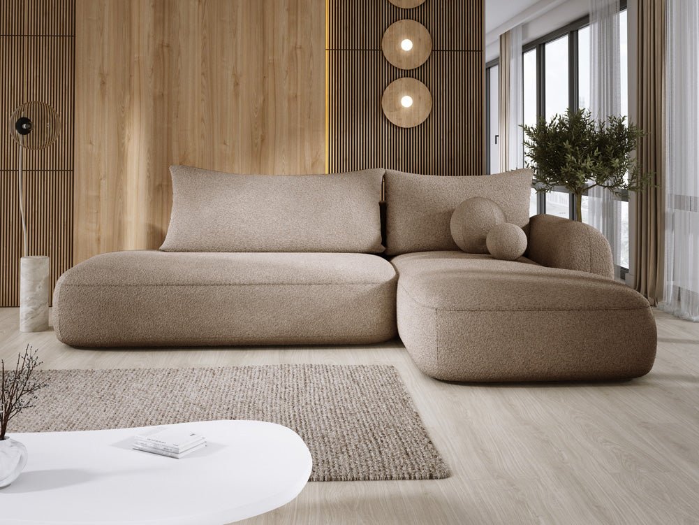 Canapé designer Babu Bouclé avec fonction couchage et rabattable