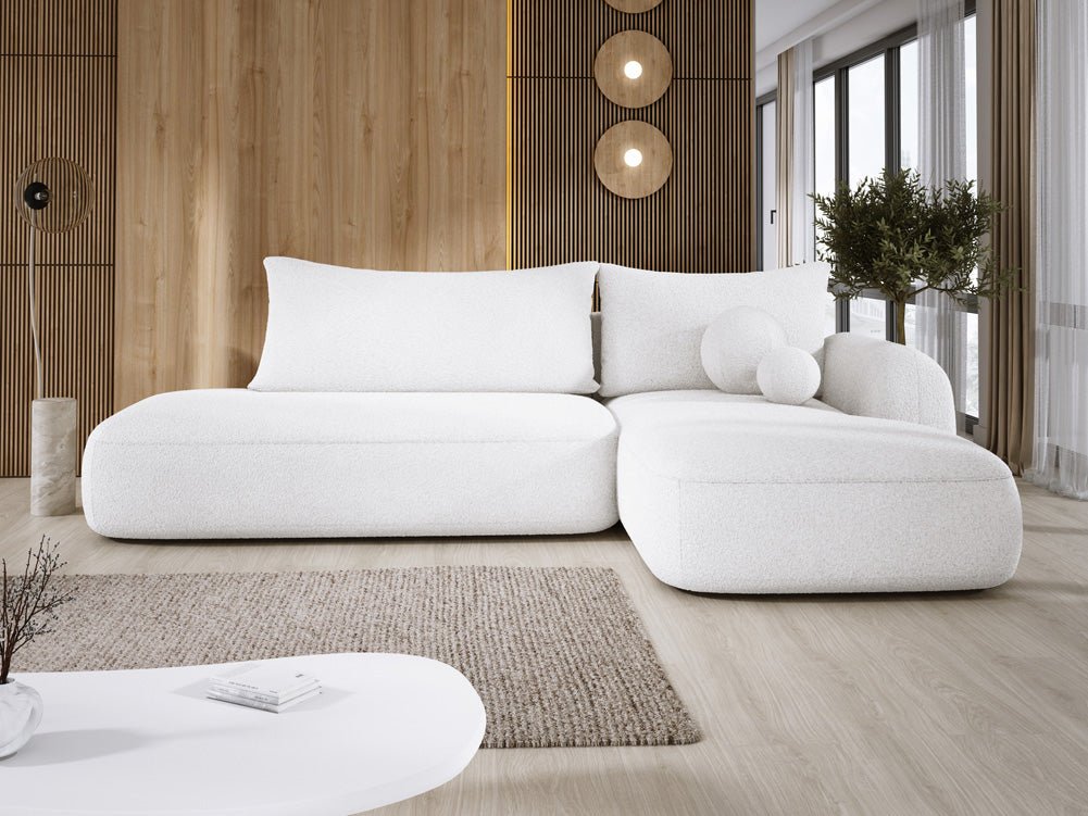 Canapé designer Babu Bouclé avec fonction couchage et rabattable