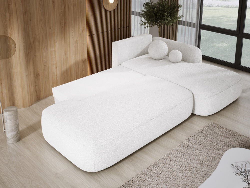 Canapé designer Babu Bouclé avec fonction couchage et rabattable