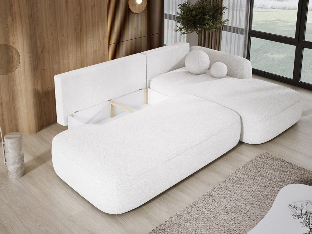 Canapé designer Babu Bouclé avec fonction couchage et rabattable