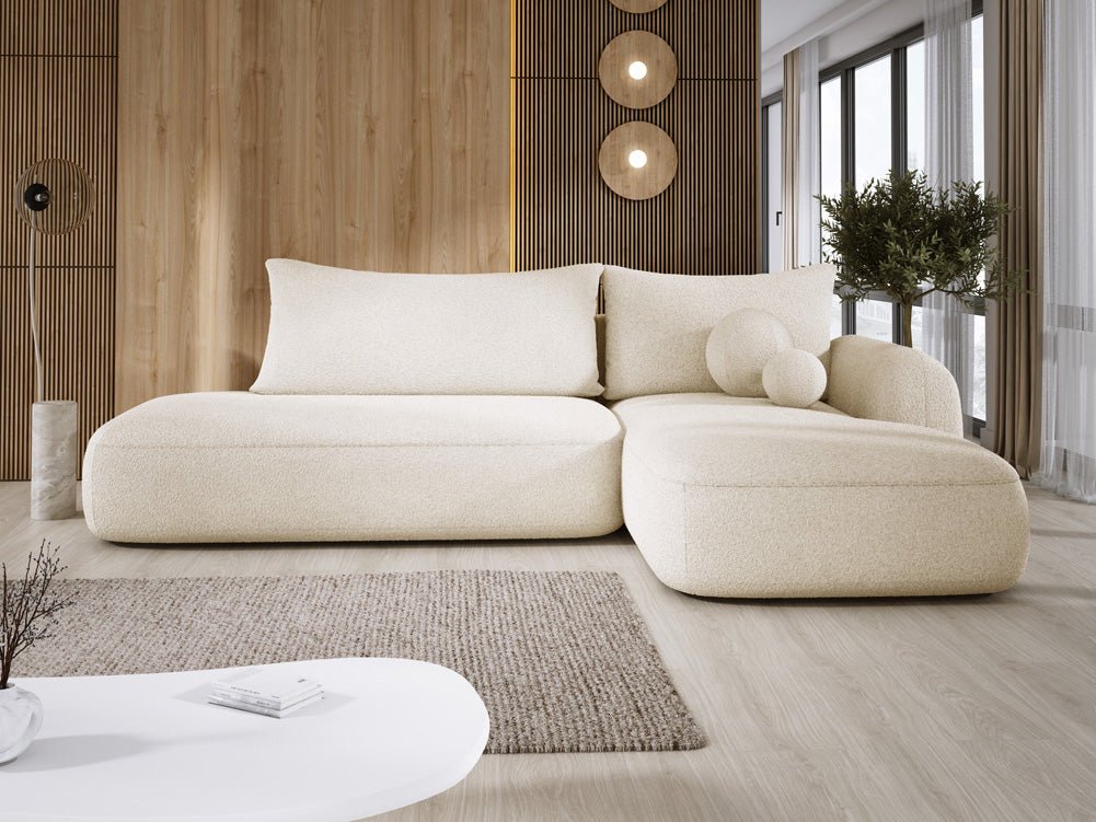 Canapé designer Babu Bouclé avec fonction couchage et rabattable