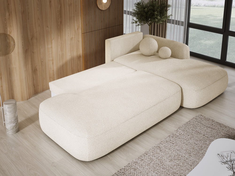 Canapé designer Babu Bouclé avec fonction couchage et rabattable