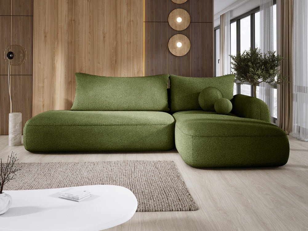 Canapé designer Babu Bouclé avec fonction couchage et rabattable