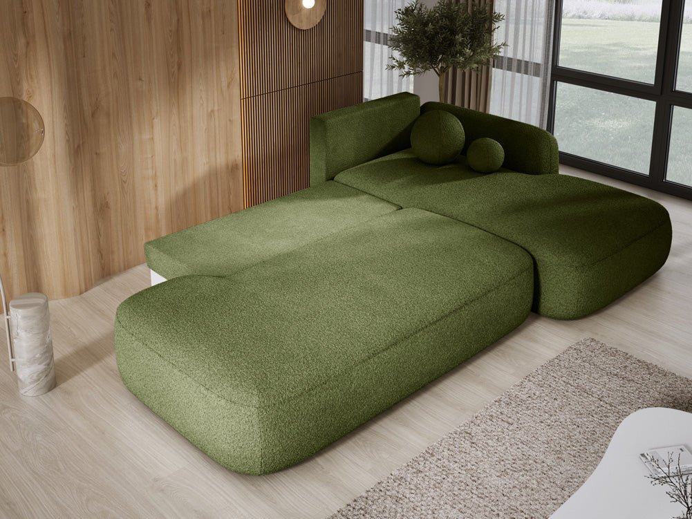 Canapé designer Babu Bouclé avec fonction couchage et rabattable