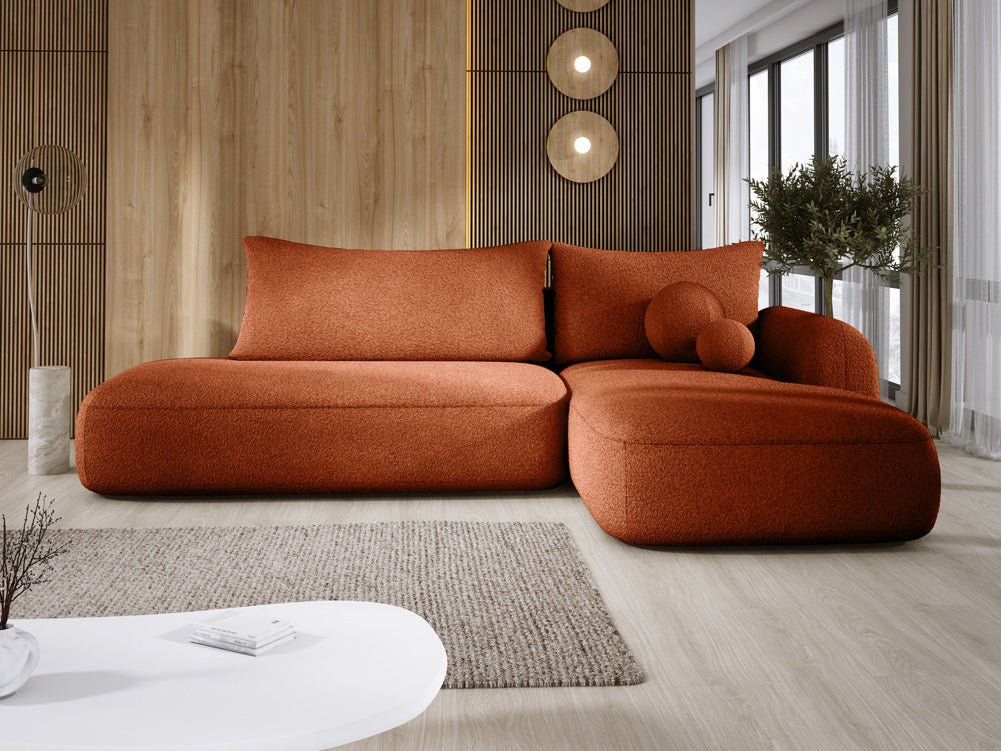 Canapé designer Babu Bouclé avec fonction couchage et rabattable