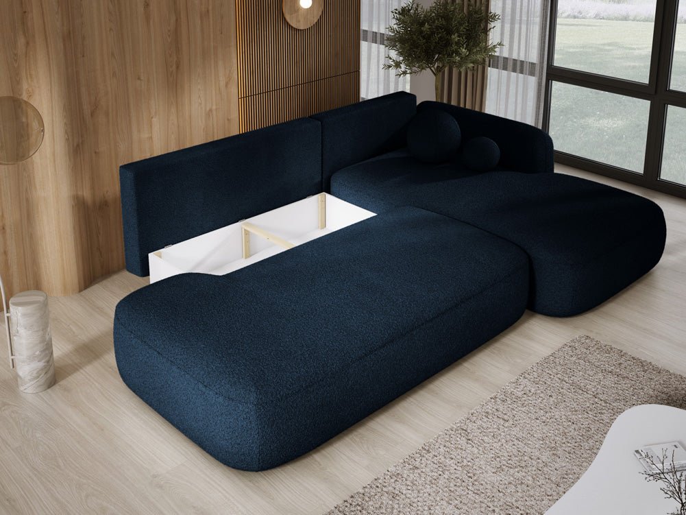 Canapé designer Babu Bouclé avec fonction couchage et rabattable