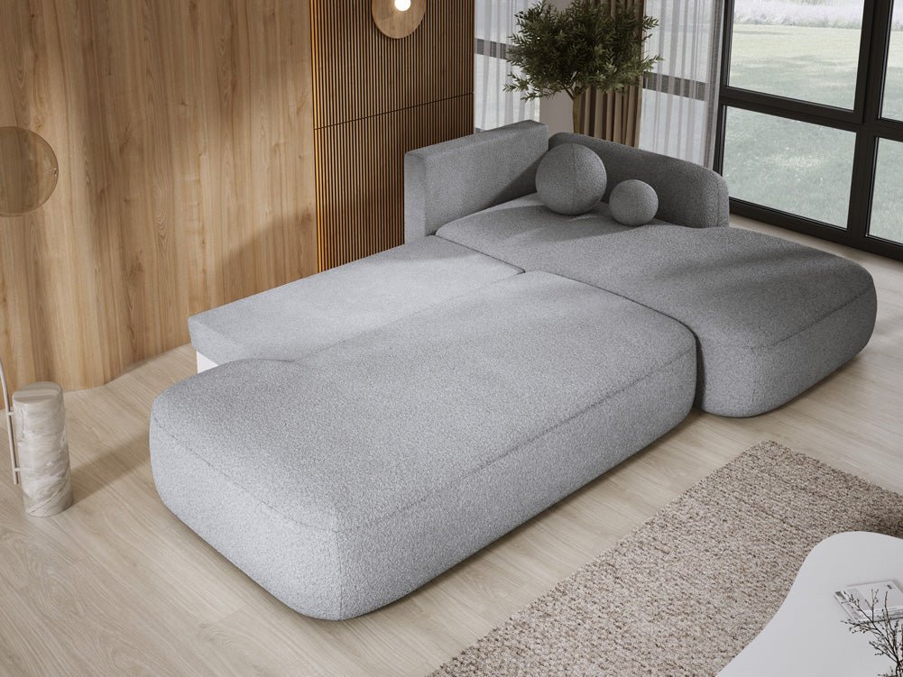 Canapé designer Babu Bouclé avec fonction couchage et rabattable