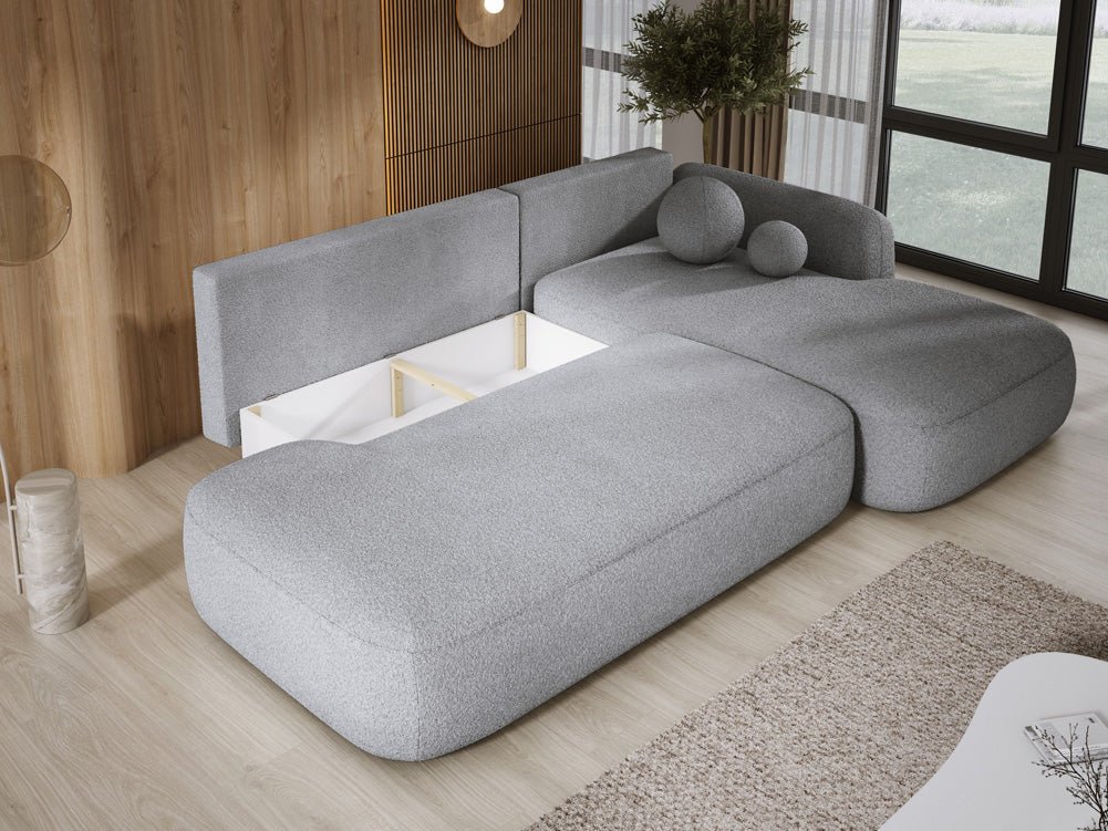 Canapé designer Babu Bouclé avec fonction couchage et rabattable