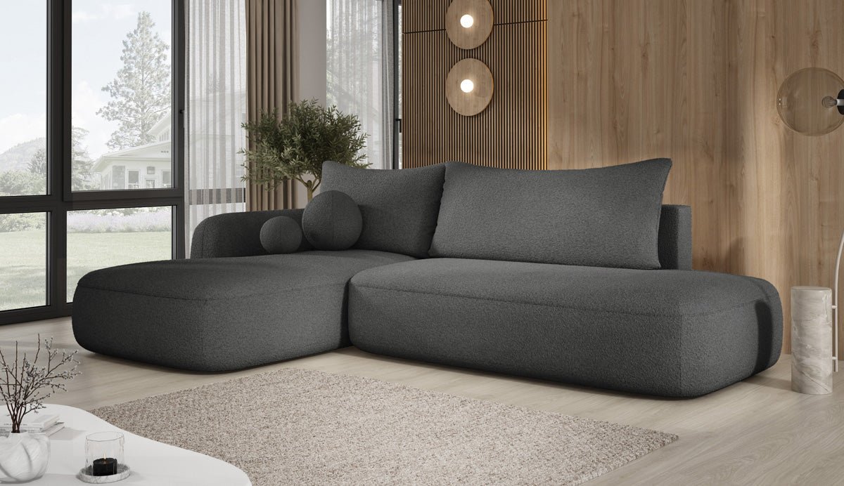 Canapé designer Babu Bouclé avec fonction couchage et rabattable