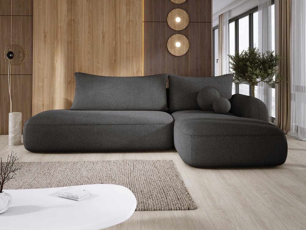 Canapé designer Babu Bouclé avec fonction couchage et rabattable
