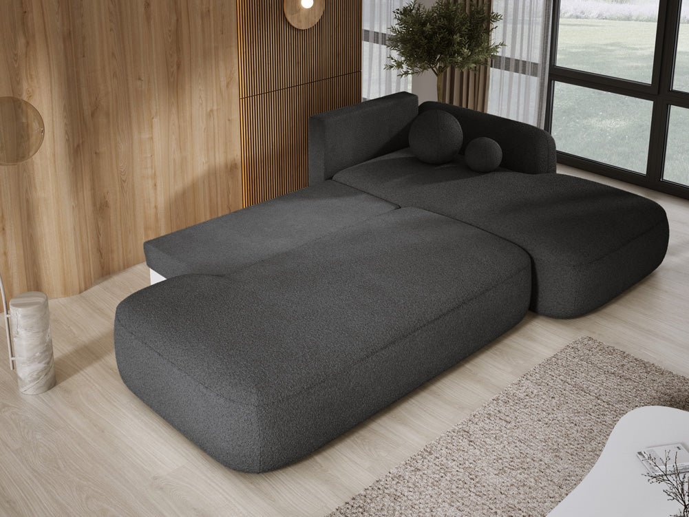 Canapé designer Babu Bouclé avec fonction couchage et rabattable