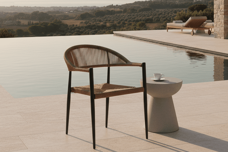 2er Set - Gartenstuhl Canaria aus Aluminium/Rattan