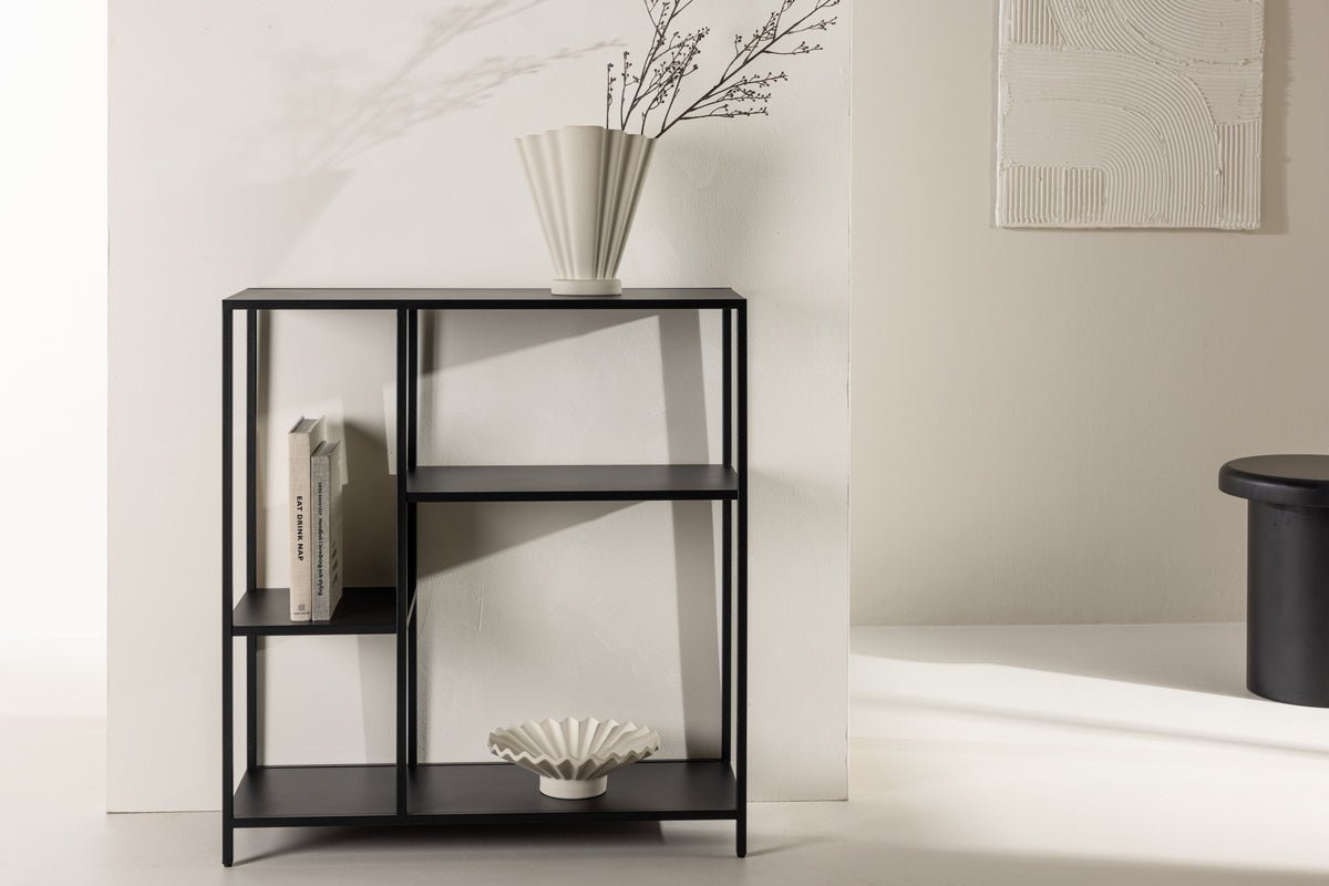 Regal Puno – Sideboard mat 3 Ablagen a Schwaarz